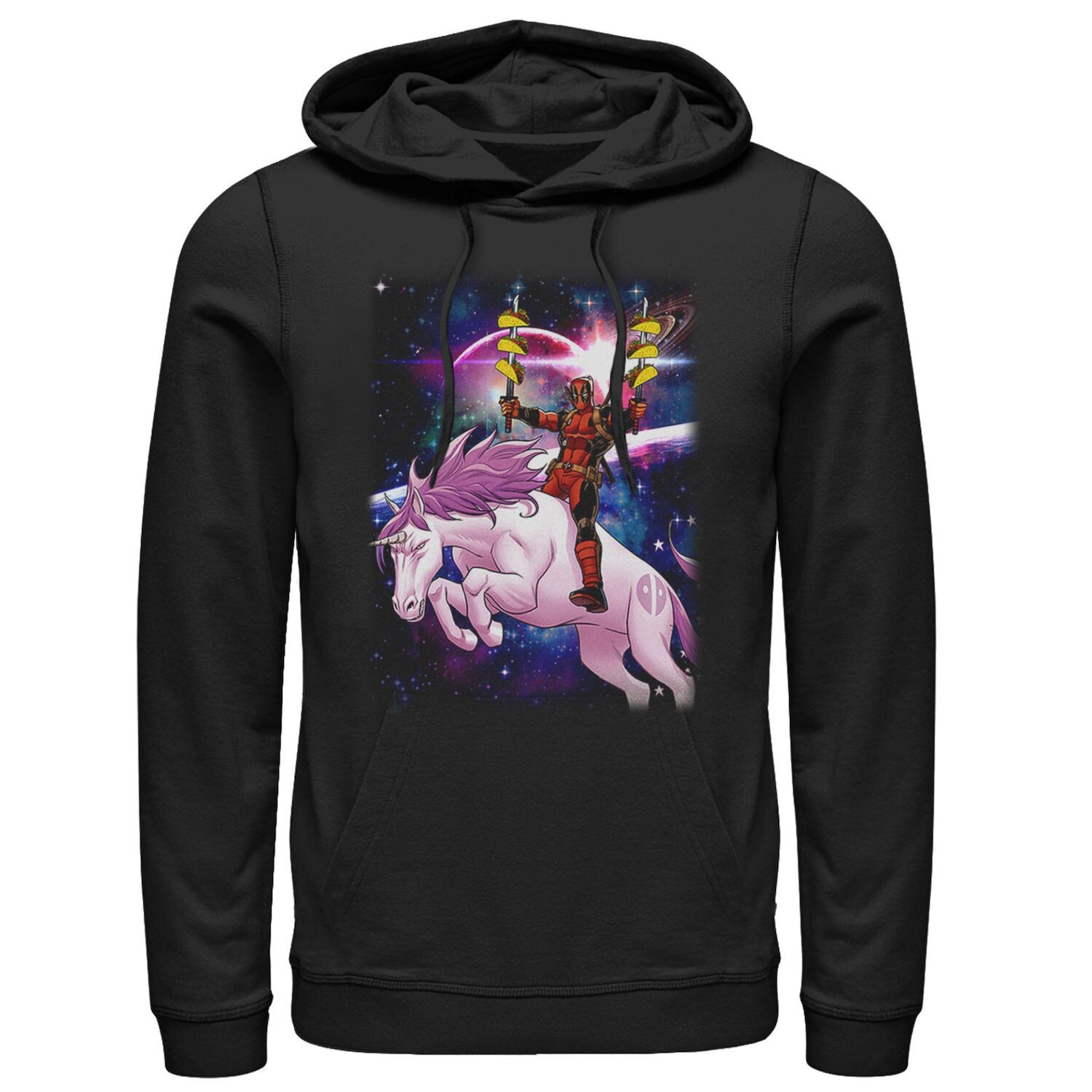 

Мужская толстовка с капюшоном Deadpool Space Unicorn Tacos Marvel