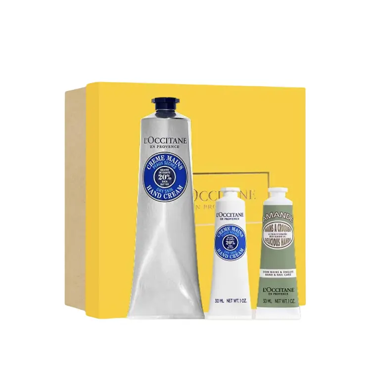 

Набор для ухода Cherry Blossom: бальзам для губ и крем для рук с ароматической увлажняющей функцией 4,5г+30мл*2 LOCCITANE, Three-Piece Set: Shea Hand Cream 30ml+Sweet Almond Hand Cream 30ml+Shea Hand Cream 150ml