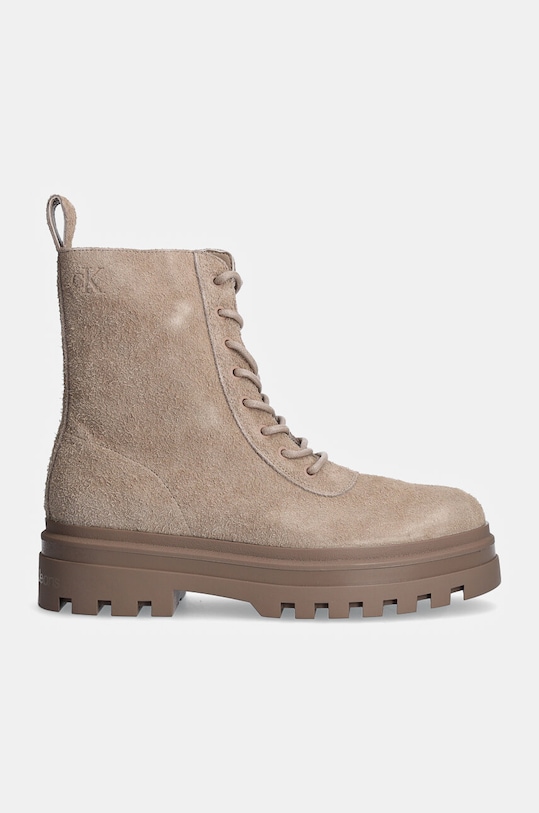Замшевые ботинки LUGGED LACE ZIP BOOT OXF HR SU Calvin Klein Jeans, бежевый — фото 2