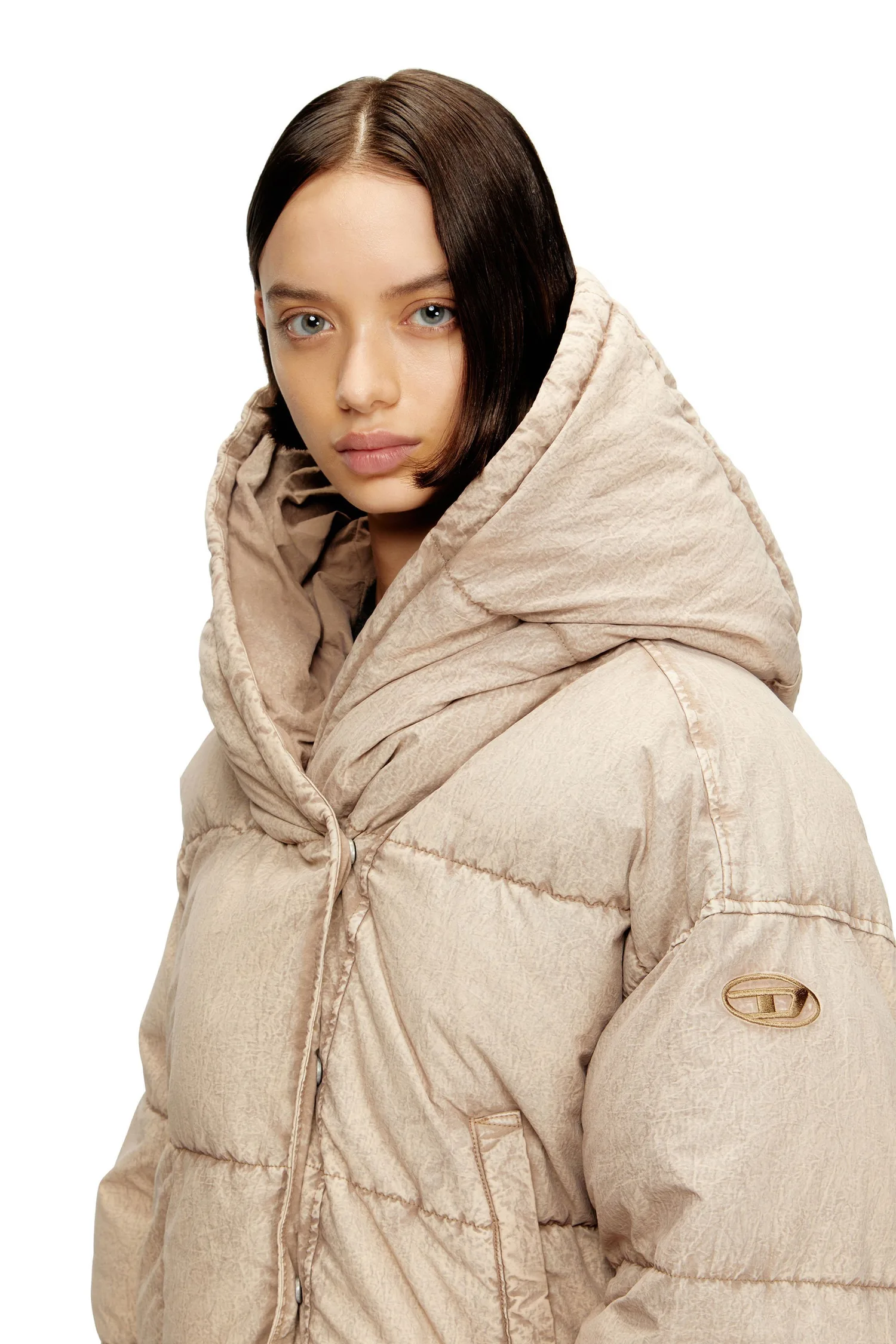 Женская пуховая куртка W-ILLEY-S2 Diesel, Light brown — фото 3