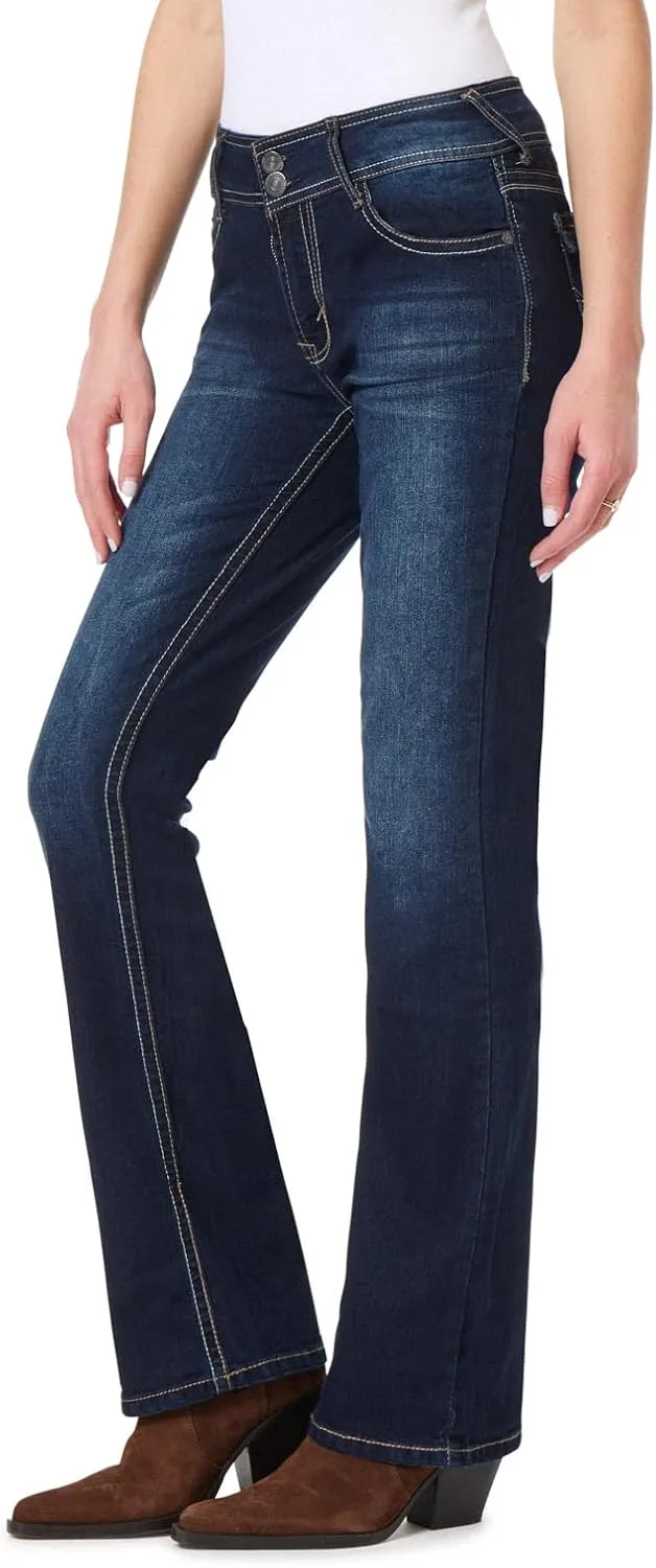 

Джинсы WallFlower Luscious Curvy Bootcut для женщин, Mid-Rise Insta Stretch Denim