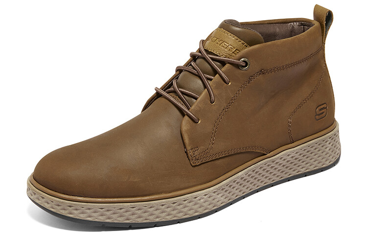 BURKETT Men"s Casual Men Mid-top темно-коричневый Skechers — фото 3