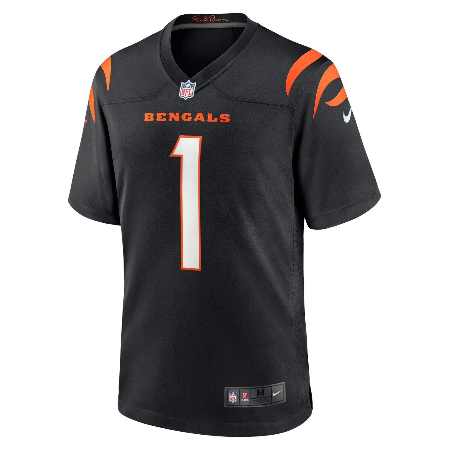 Мужская футболка Ja'Marr Chase Black Cincinnati Bengals драфта НФЛ 2021 года, выбранная в первом раунде игры Nike — фото 2