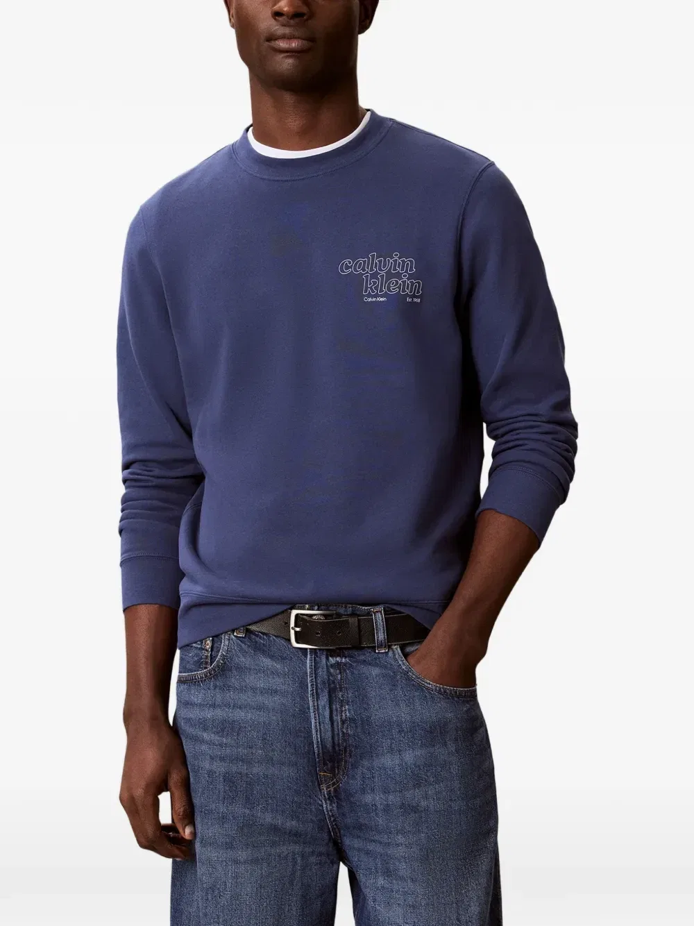 Свитшот с логотипом Calvin Klein, синий