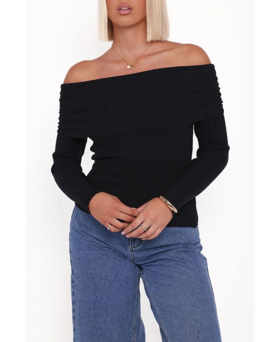 

Женский вязаный топ Junia с завязками на спине Petal and Pup, Black