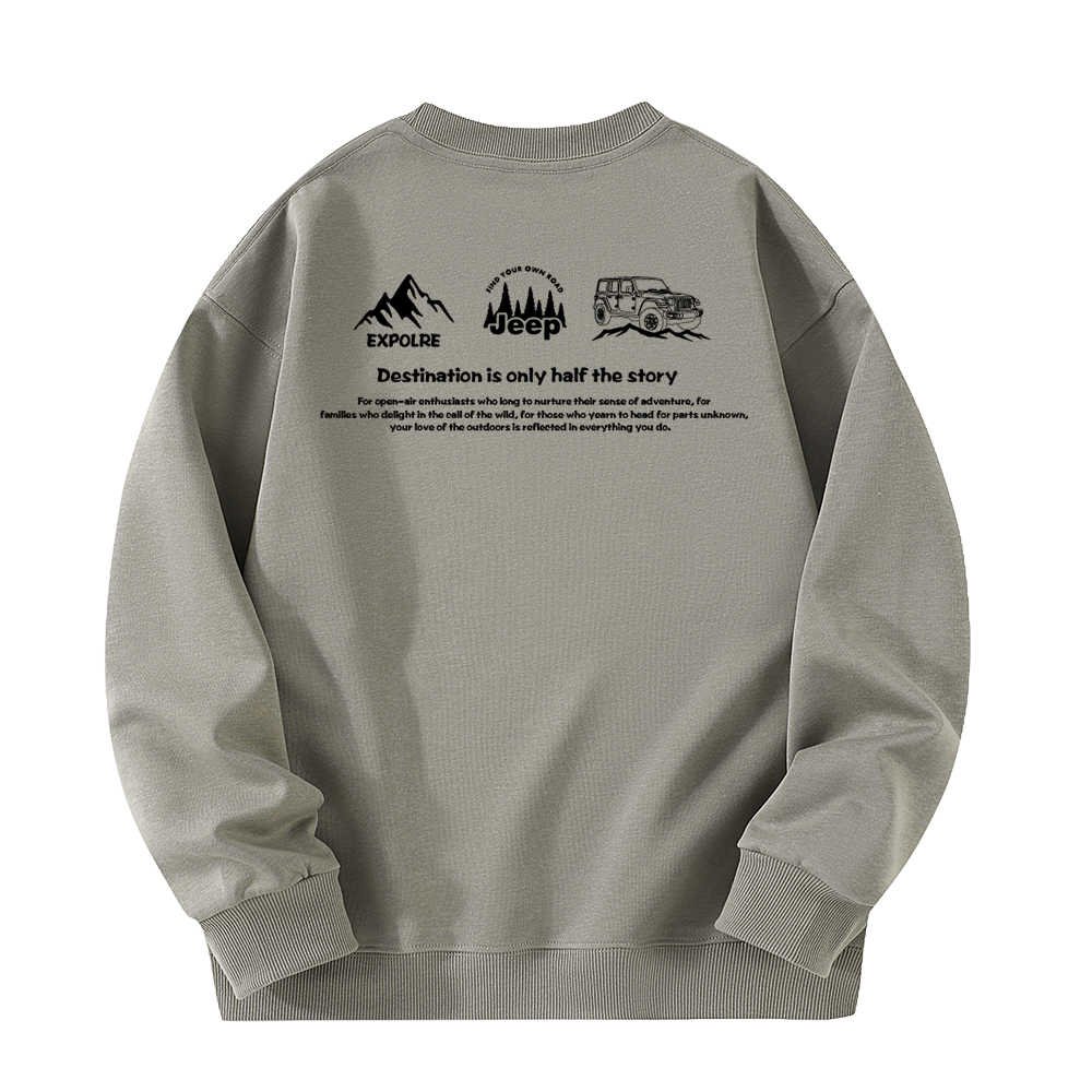 

Унисекс худи с круглым вырезом, умеренно свободного кроя Jeep, светло-хаки