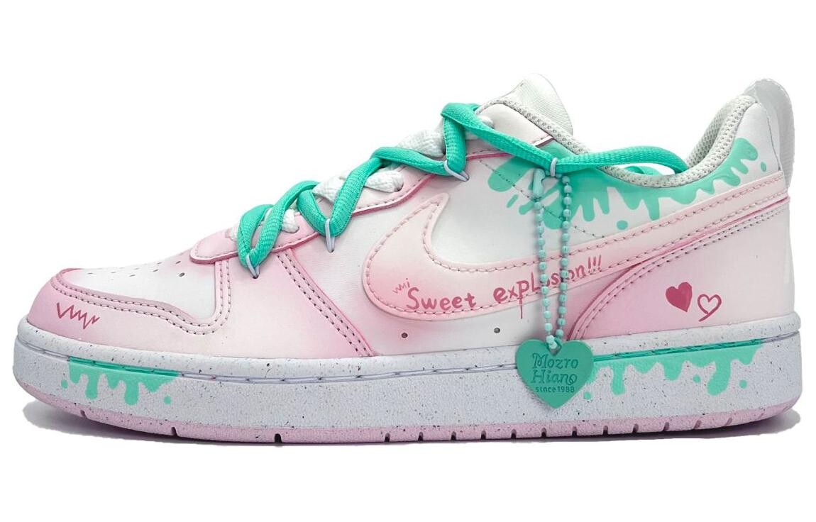 

Кроссовки Nike Court Borough Skateboarding Shoes Women's Low-top Pink/Green, цвет Pink Moon/Nori/Magnet