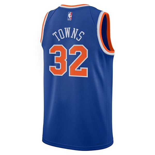 Футболка New York Knicks Karl-Anthony Towns синяя Nike — фото 4
