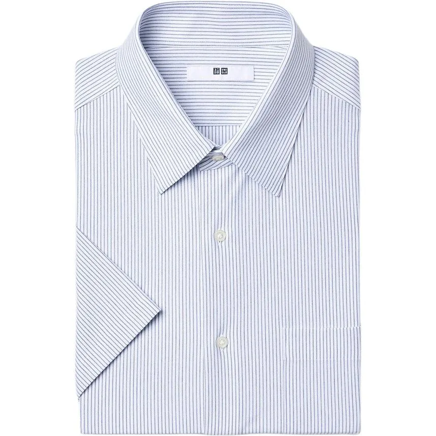 UNIQLO SS26 Рубашка мужская Sky Blue Lapel Moderate Others