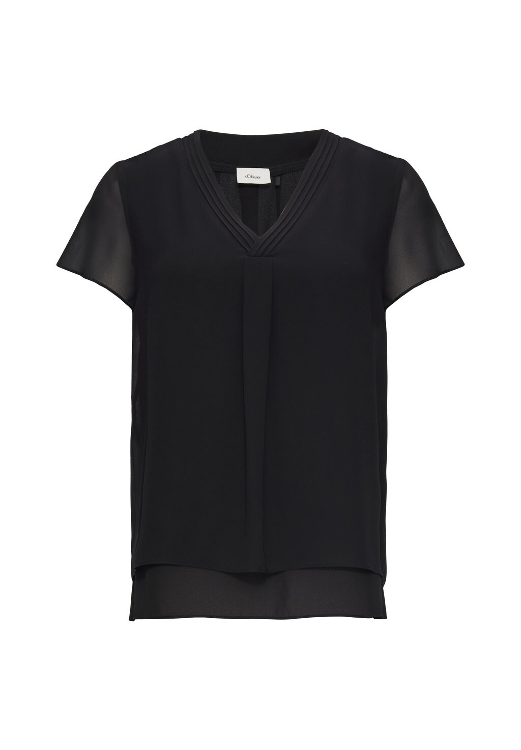 

Базовая футболка DOPPELLAGIGE s.Oliver BLACK LABEL, черный