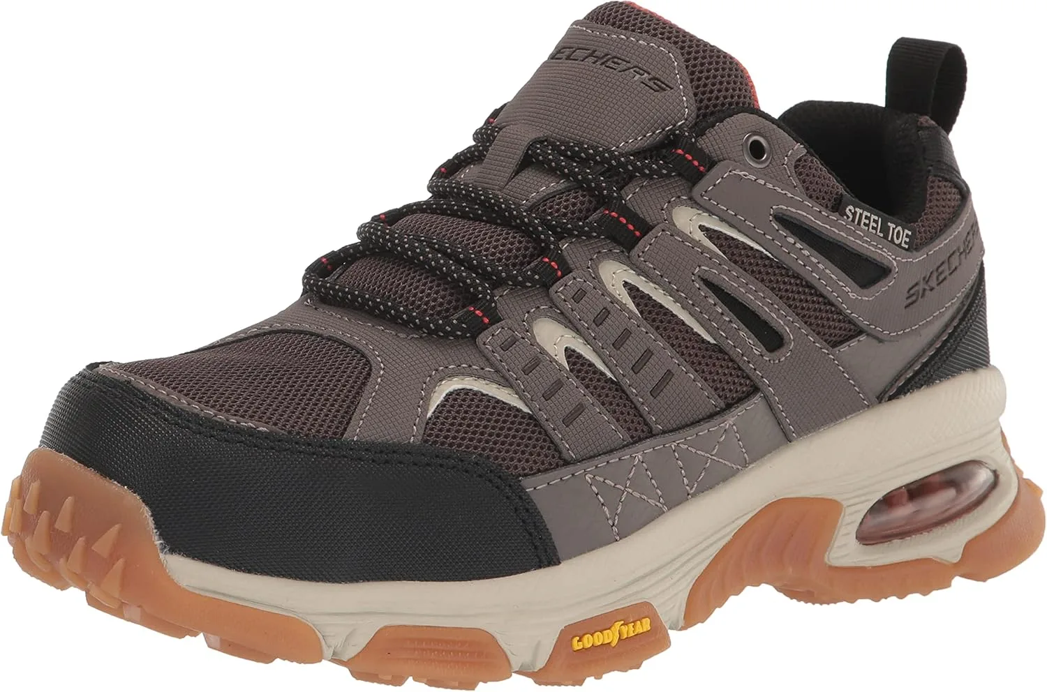 Мужские кроссовки Skechers Skech Air Envoy Bulldozer на шнуровке, модель Oxford, черный