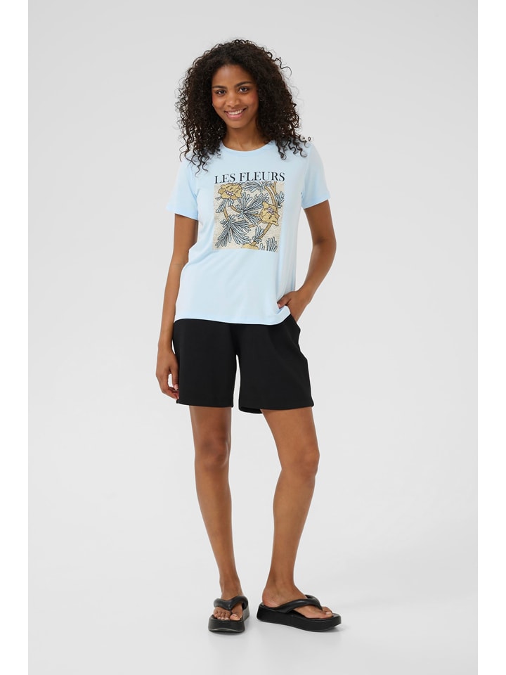 

Kaffe Светло-голубая футболка, Синий, Kaffe Светло-голубая футболка