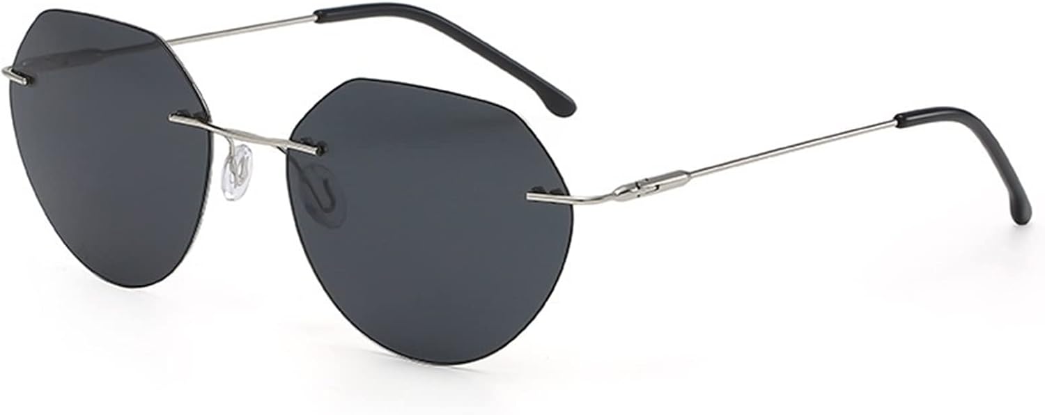 

Безрамочные поляризованные солнцезащитные очки 2026 года для мужчин и женщин, предназначенные для вождения, отдыха на природе и в отпуске (Цвет: A, Размер: Средний) MTZJH, One Color