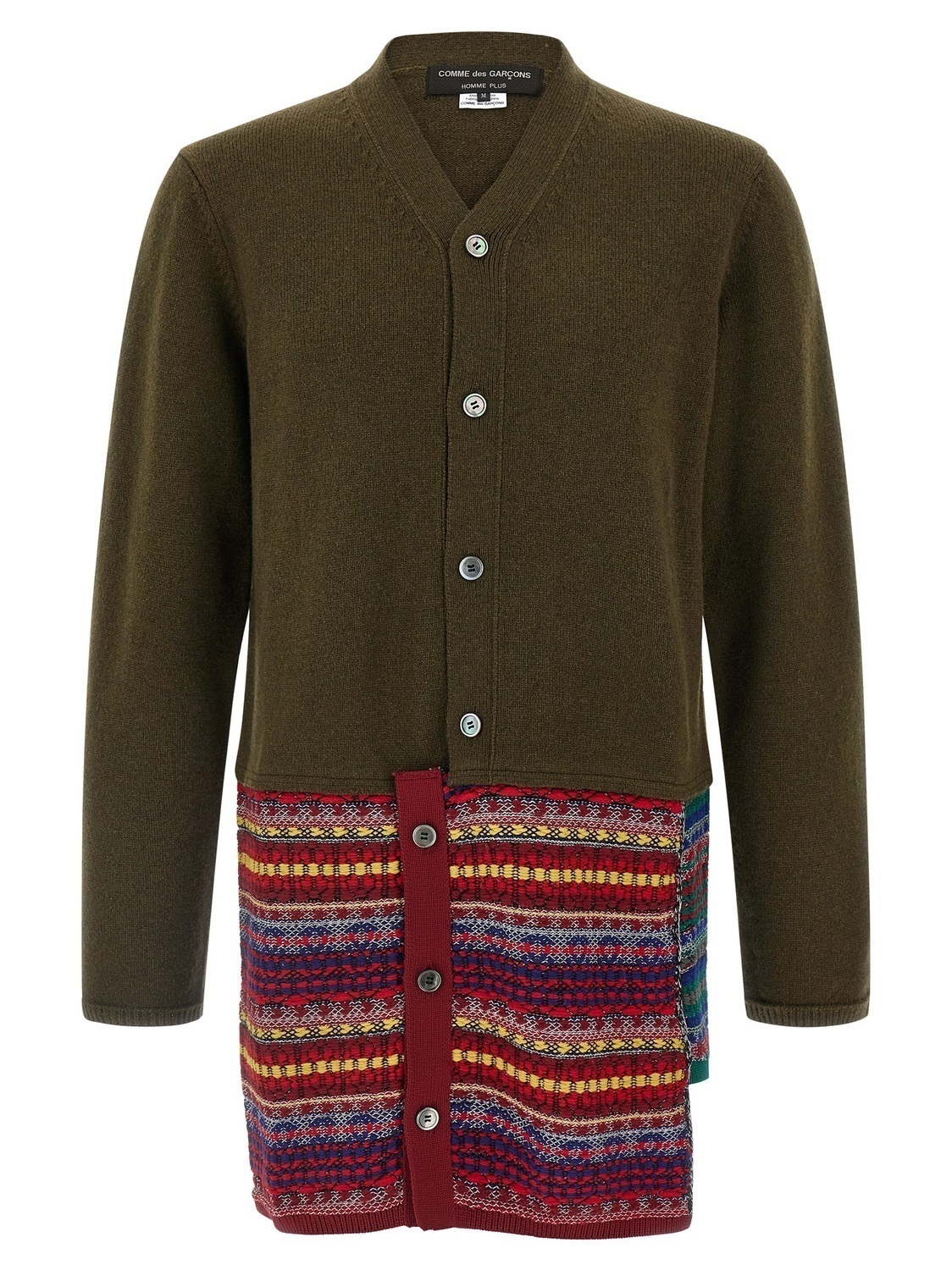 

Кардиган с жаккардовыми вставками Comme des Garçons Homme Plus, зеленый