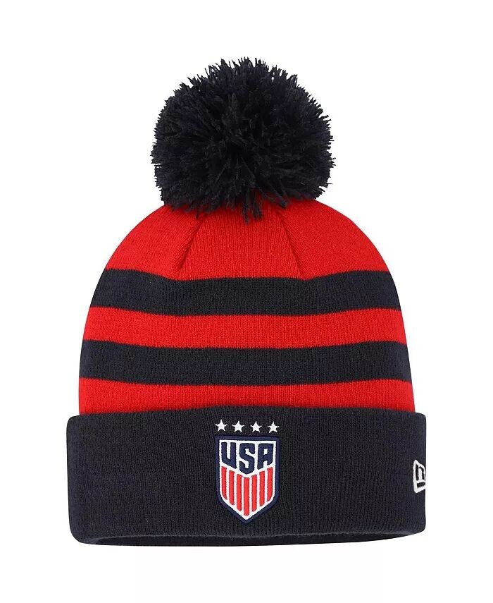 

Мужская красная вязаная шапка USWNT Team с манжетами и помпоном New Era
