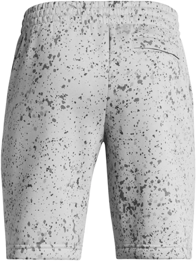 Детские флисовые шорты Under Armour Rival с принтом, (011) Mod Gray//White — фото 2