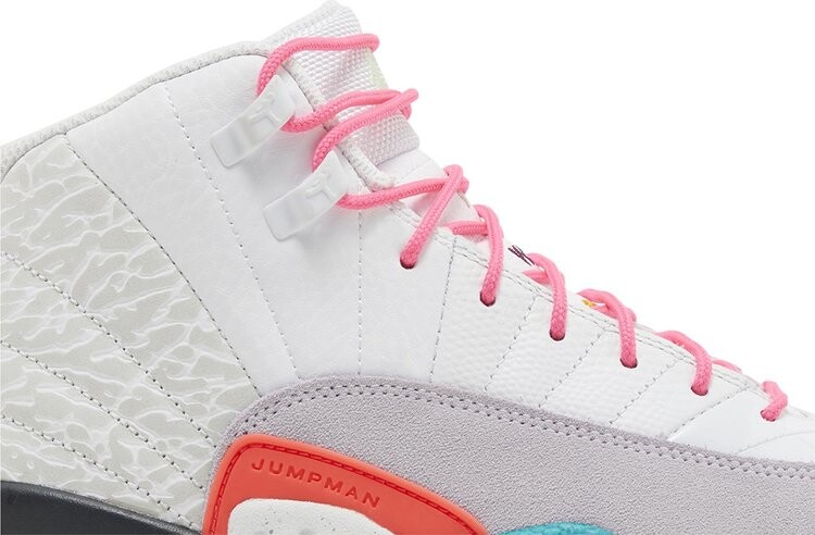 Кроссовки Air Jordan 12 Retro GS 'White Vapor Green', белый — фото 2