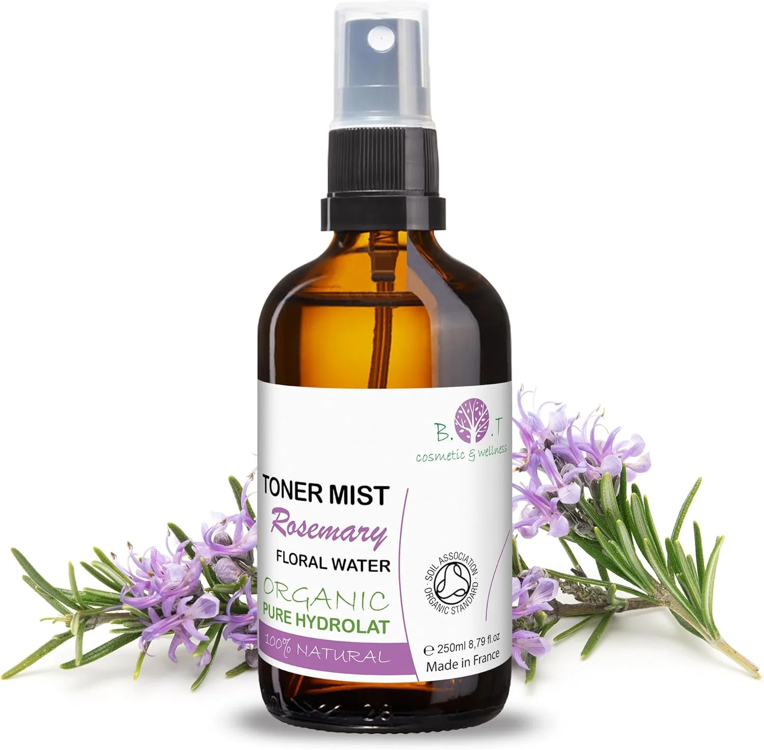 Спрей-тоник для лица и волос с розмариновой водой 250 мл B.O.T Cosmetic & Wellness