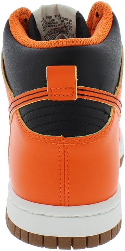 Детские кроссовки Nike Dunk High (Gs) унисекс, черный/оранжевый — фото 3