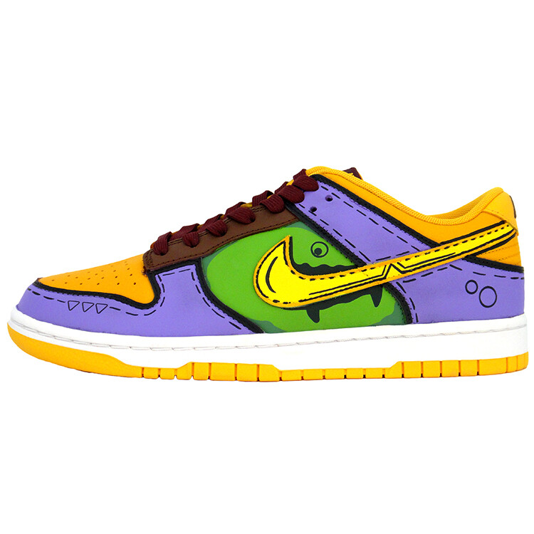 

Кроссовки Nike Dunk Skateboarding Shoes Men Low-top Yellow, фиолетовый