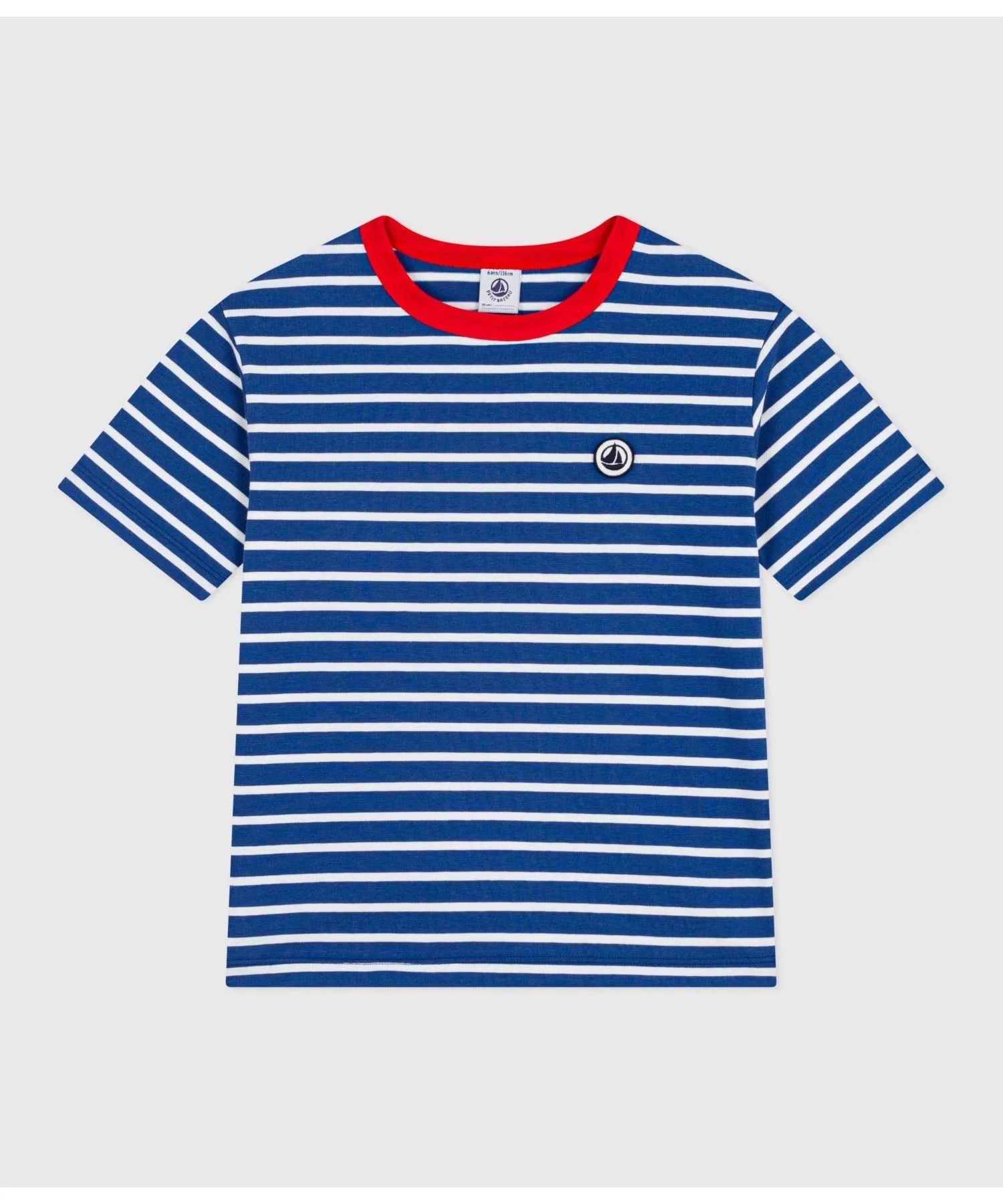 Детская футболка PETIT BATEAU в полоску с коротким рукавом