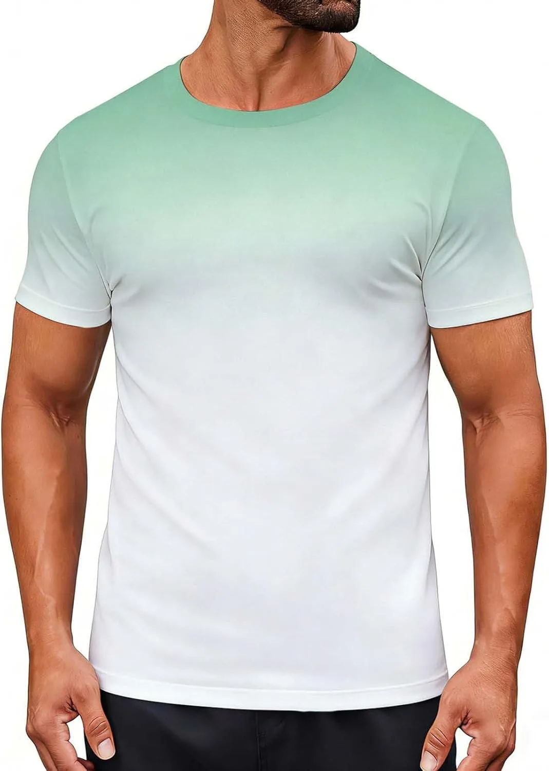 

Мужская футболка с градиентом Casual с коротким рукавом