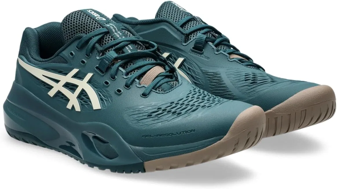 Мужские кроссовки для пиклбола ASICS Gel-Dedicate 8, Saxon Green/Birch — фото 3