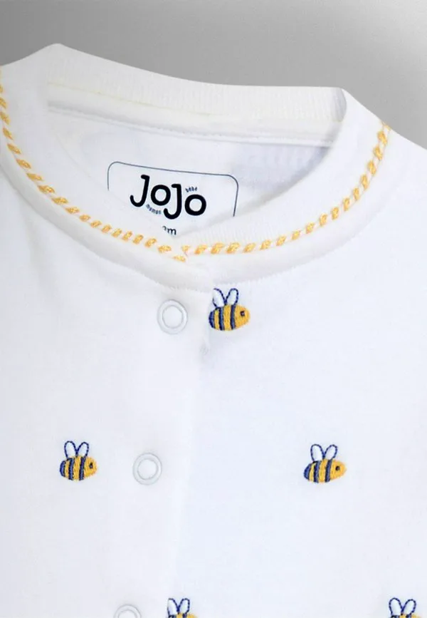 Спальный комбинезон стандартного кроя с вышивкой Jojo Maman Bébé, White Bee — фото 3