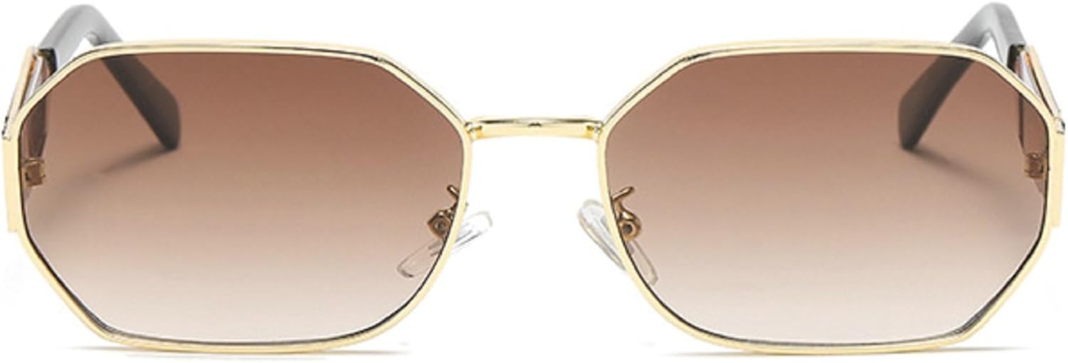 

Модные квадратные винтажные солнцезащитные очки для женщин и мужчин, дизайнерские ретро-очки из металла прямоугольной формы, популярные коричневые очки N45 mincl, Brown