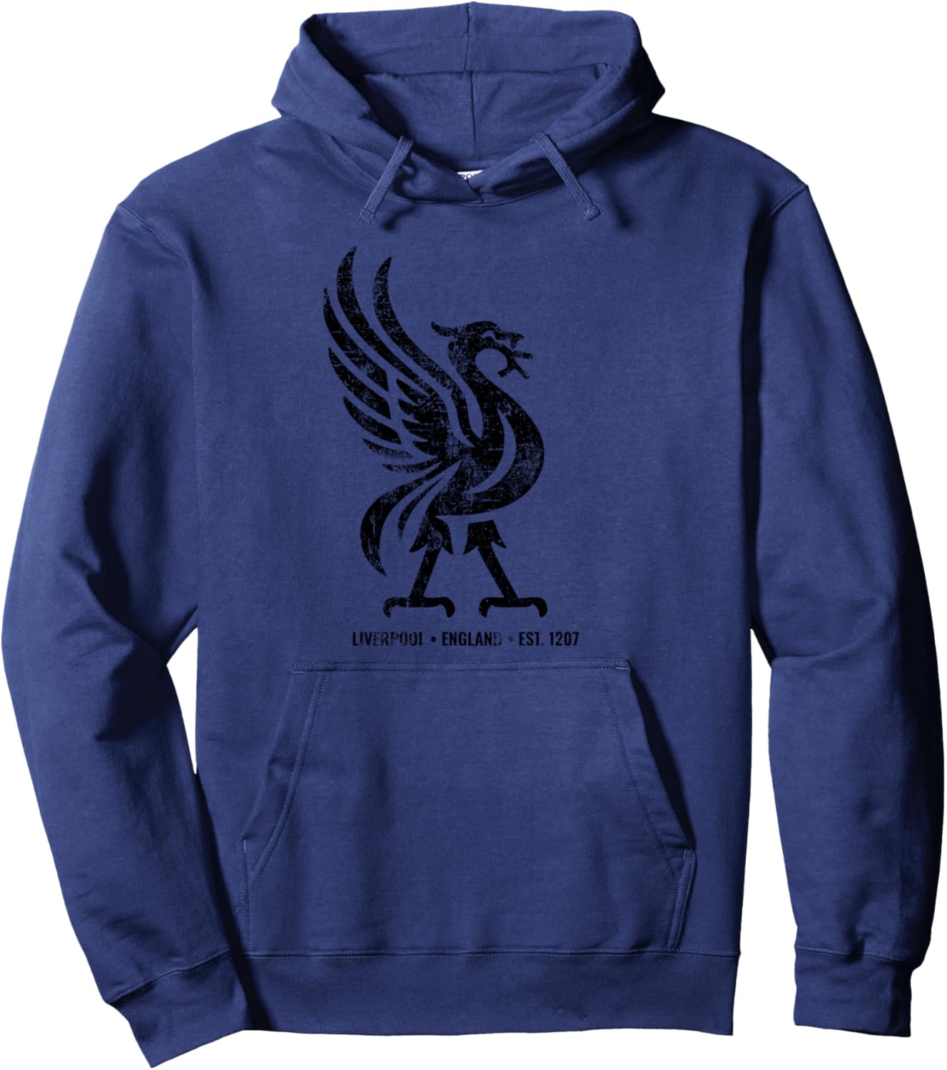 

Ливерпуль, Англия, основан в 1207 году. Толстовка Colossal Liverbird Black Age Jb'S Liverpool England Shop, темно-синий