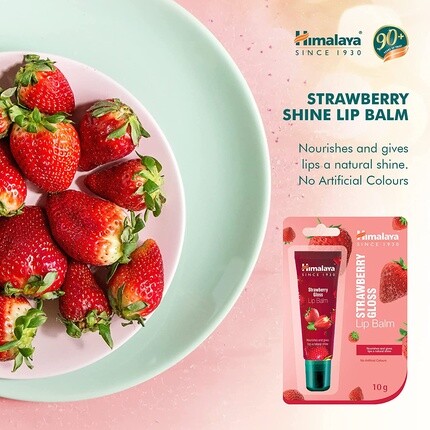 Бальзам для губ Strawberry Gloss в тюбике 10 г - красный, Himalaya — фото 3