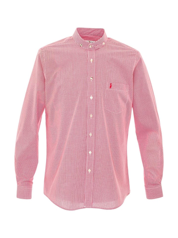 

Рубашка с воротником-стойкой 760CO красного цвета Almsach