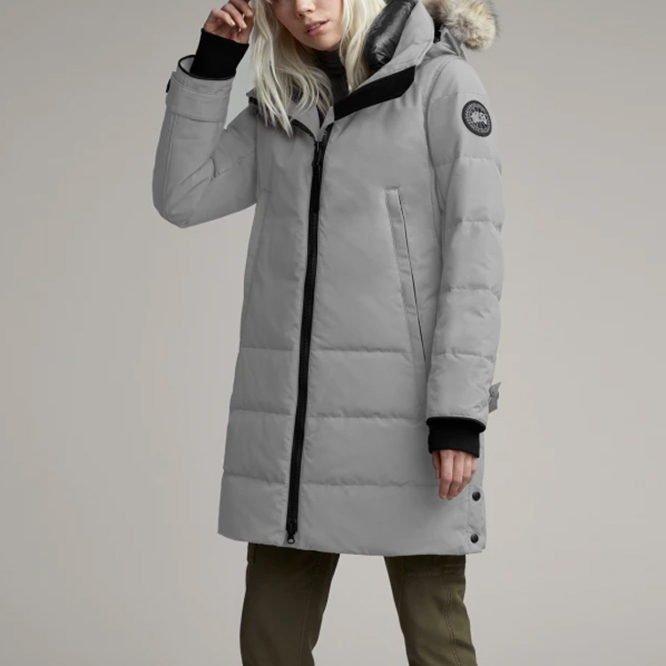 Canada Goose Женская пуховая куртка лаймово-серого цвета, Lime Gray — фото 4