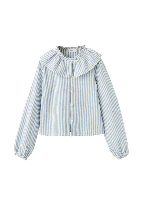 Детская блузка на пуговицах Mango Kids, Dark Blue