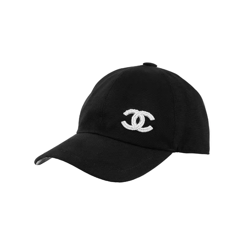 

CHANEL Хлопковая бейсболка женская черная, Black