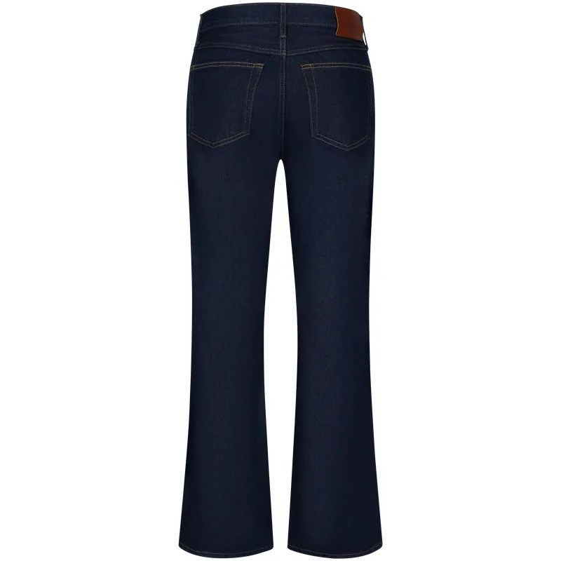 Прямые джинсы с лого-нашивкой в стиле 90-х Calvin Klein, N8D-Denim Dark Blue — фото 4