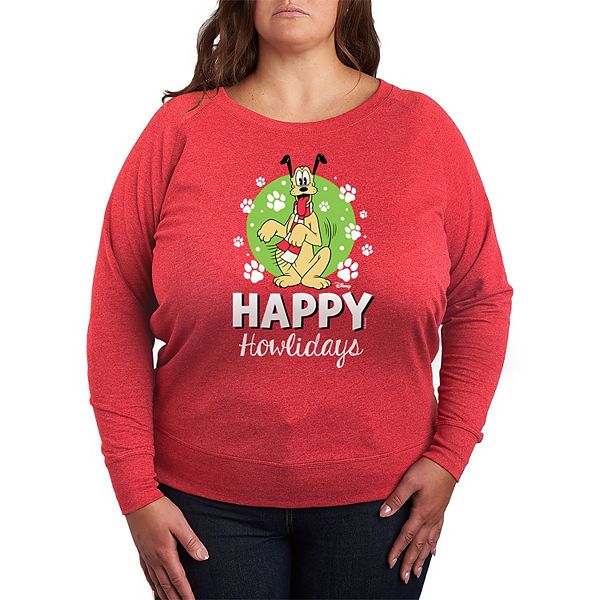 

Футболка с длинным рукавом Pluto Plus Size Happy Howlidays French Terry Disney, Heather Red, Красный, Футболка с длинным рукавом Pluto Plus Size Happy Howlidays French Terry Disney, Heather Red