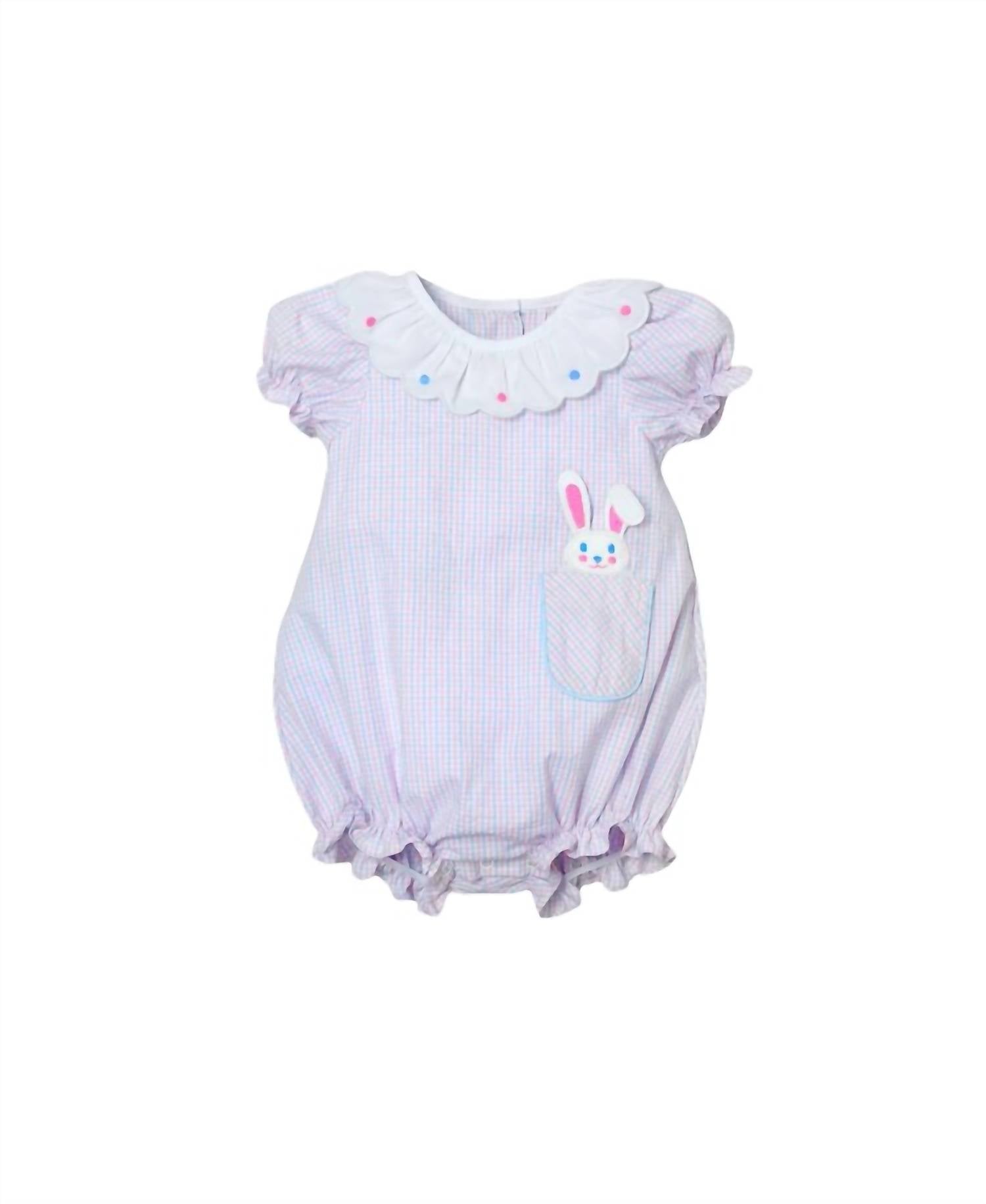 

Детский комбинезон Playful Bunny для девочки в фиолетовом цвете Zuccini Kids