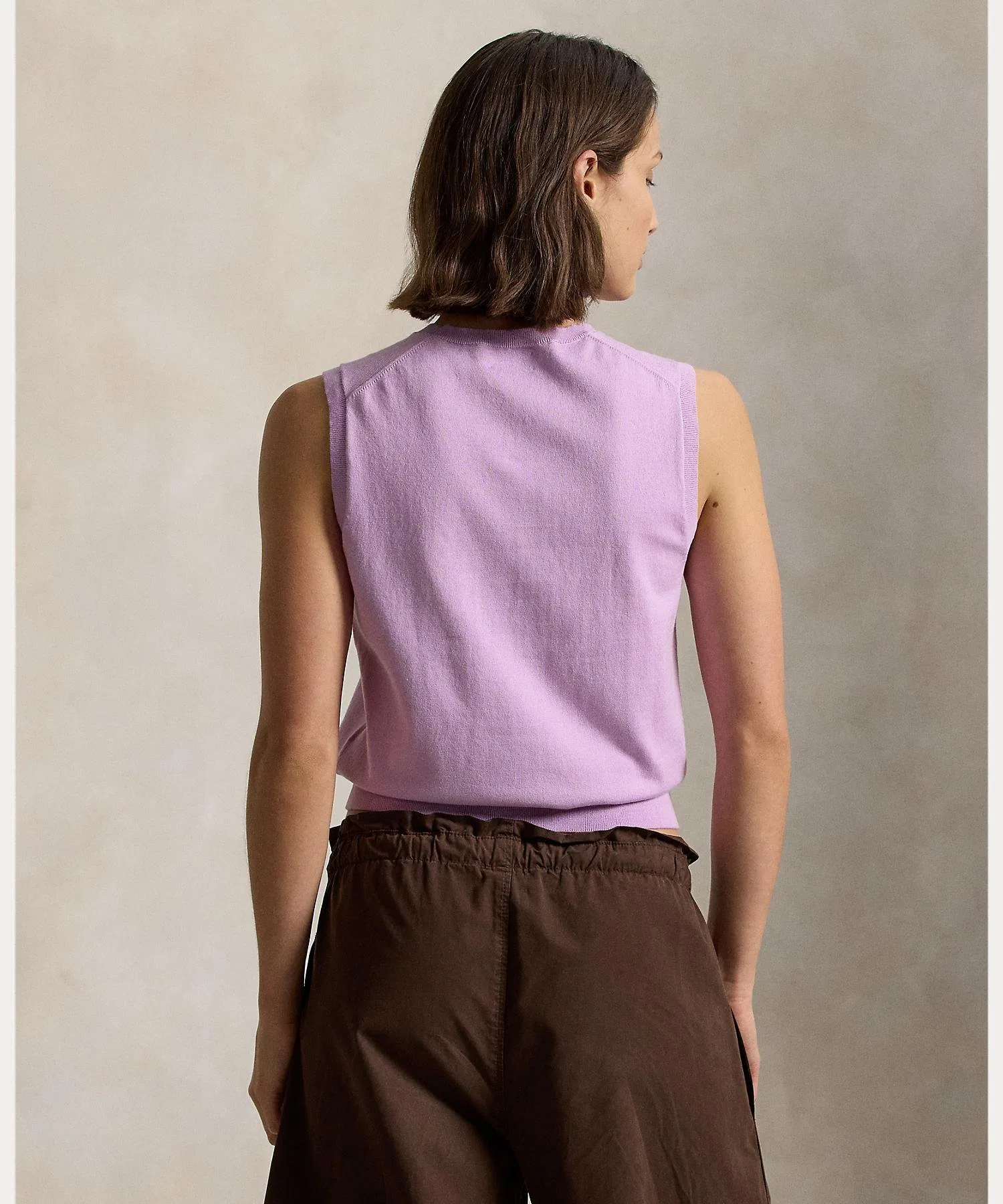 Свитер без рукавов с круглым вырезом Polo Ralph Lauren, 500 Purple — фото 4