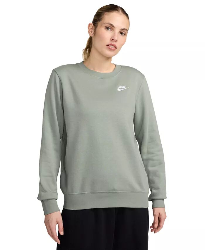 

Женская спортивная флисовая толстовка Club с круглым вырезом Nike, зеленый