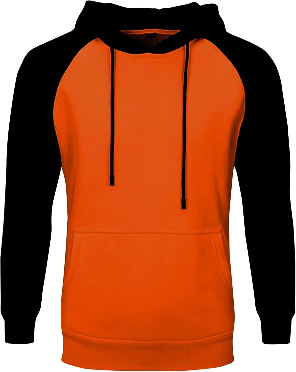 Толстовка с капюшоном для мужчин Color Block Raglan Sleeve с карманом — фото 2