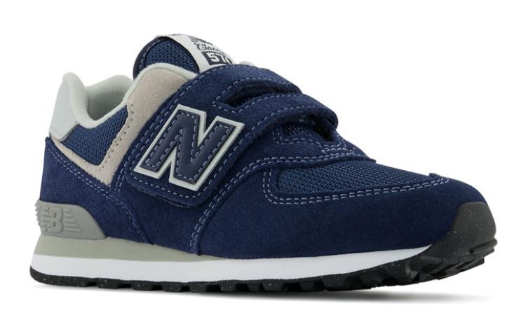 Кроссовки New Balance 574 для детей с устойчивостью к истиранию, низкие, повседневные, синие — фото 3