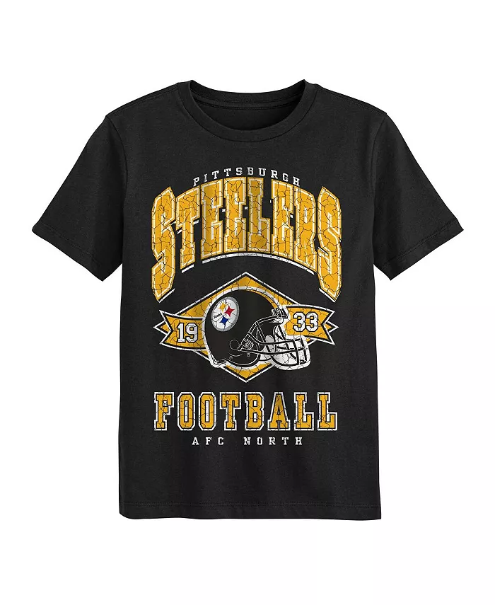 

Детская футболка Pittsburgh Steelers Kick Off черная Outerstuff
