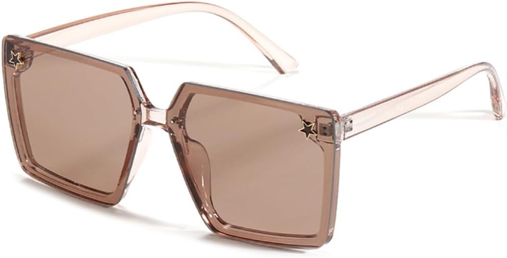 

Модные мужские солнцезащитные очки Trend Stars, женские солнцезащитные очки большого размера, популярные винтажные солнцезащитные очки для путешествий с защитой от УФ-излучения UV400 TKKTLLT, Tea Tea