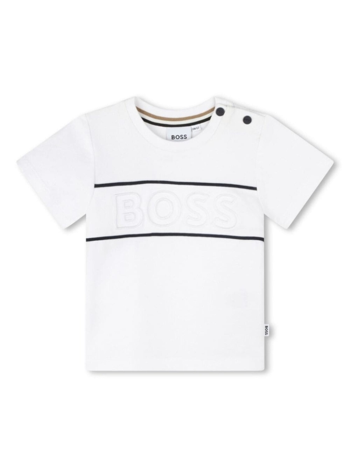 

BOSS Kidswear футболка с вышитым логотипом, белый