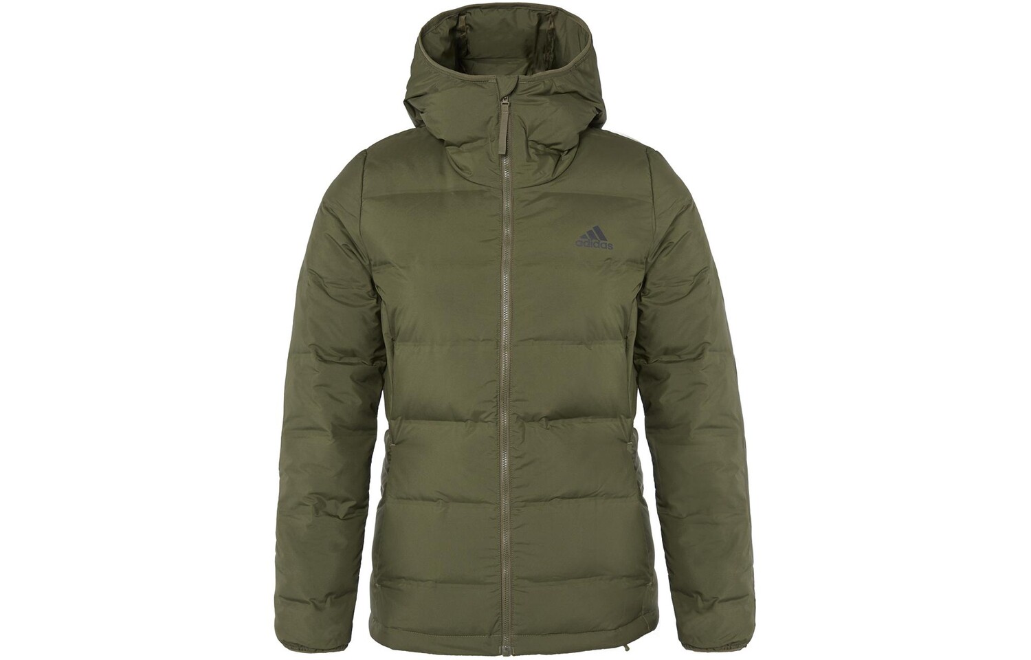 

Пуховик женский зеленый Adidas