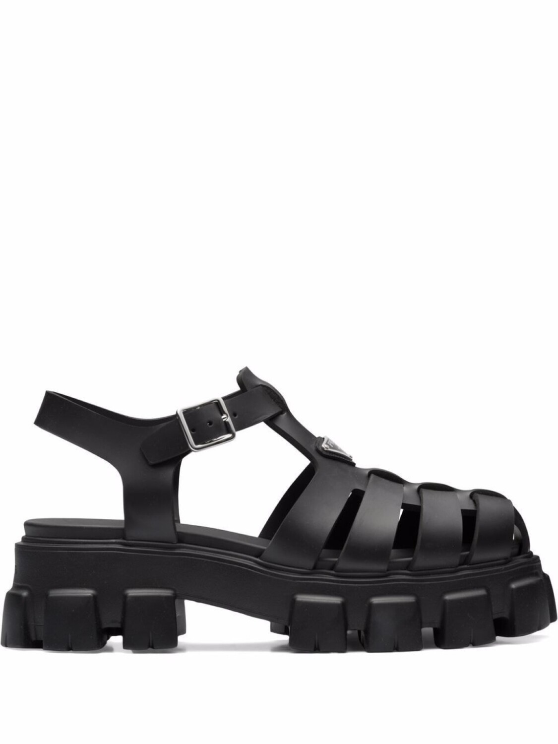 

Prada сандалии с логотипом, черный