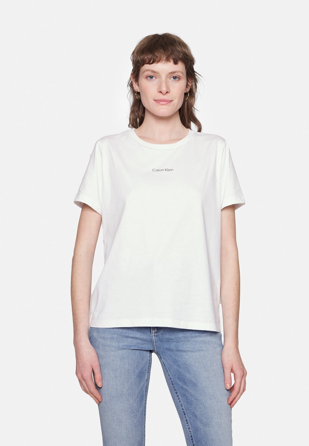 

Базовая футболка MICRO LOGO Calvin Klein, ярко-белая, Белый, Базовая футболка MICRO LOGO Calvin Klein, ярко-белая