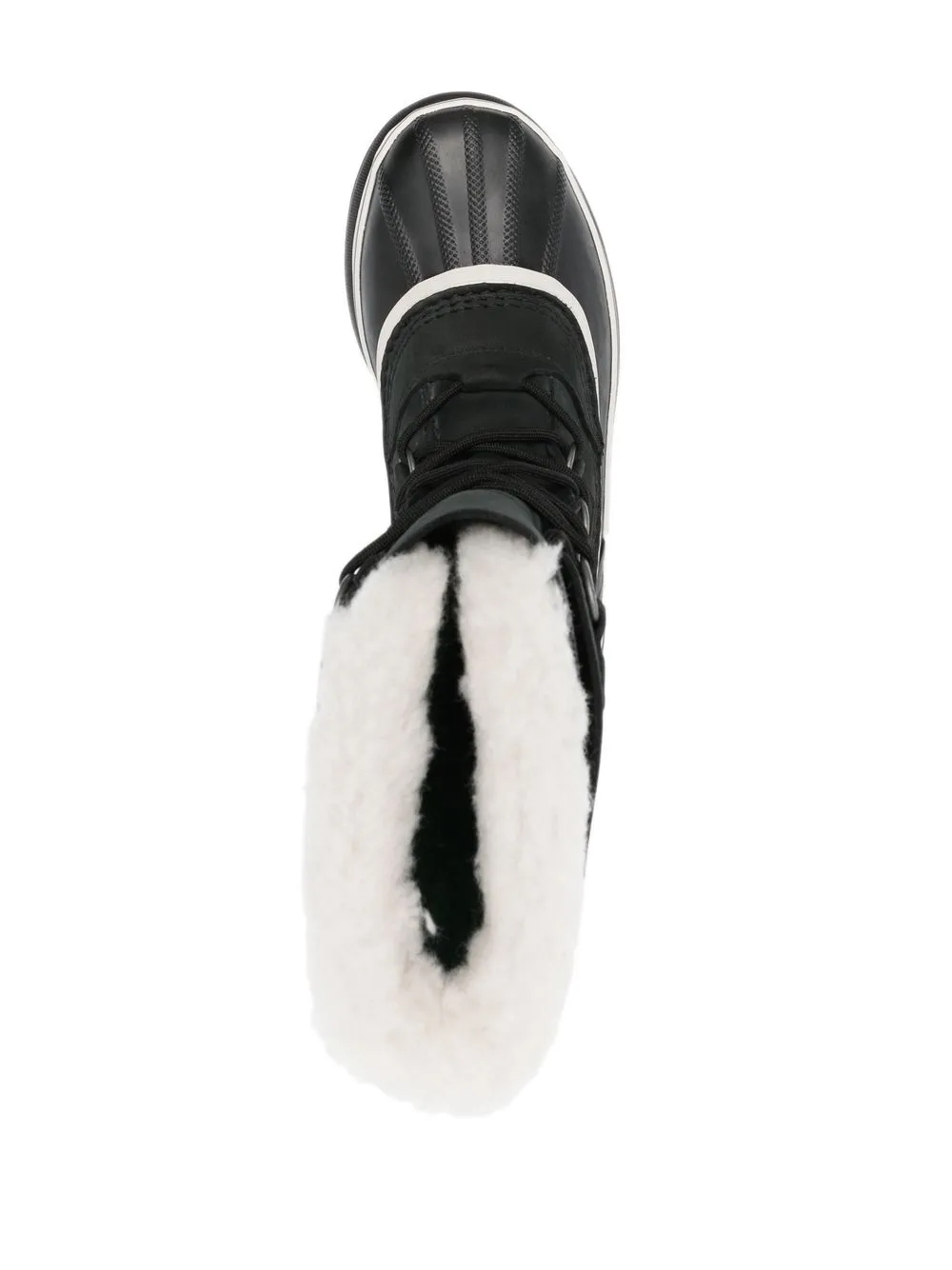 Зимние ботинки женские SOREL Caribou на шнуровке из кожи, черный — фото 4