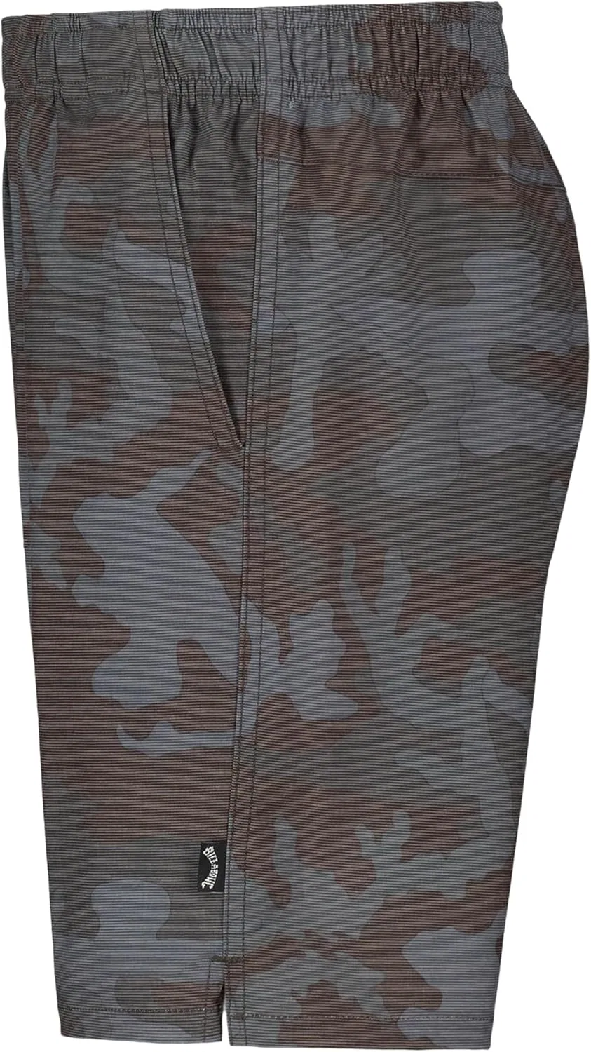 Детские шорты Billabong Crossfire с эластичным поясом, надеваются через голову, гибридные, с карманами, водостойкие, Charcoal — фото 2